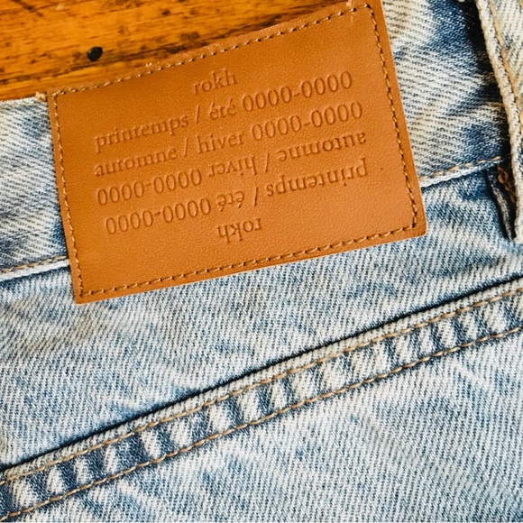 ROKH Blue Distressed Jeans Women’s Size 40 US 8 Regular - Picture 8 of 16